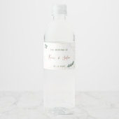 Groen en Goud Waterfles Etiketten (Voorkant)