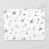 Groen en Goud Waterverf Bruiloft Receptie Kaart (Achterkant)