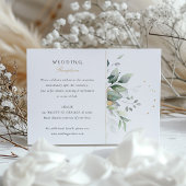 Groen en Goud Waterverf Bruiloft Receptie Kaart