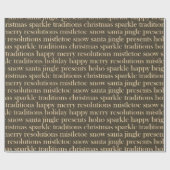 Groen en Goud Woord Kunst Kerst Verpakkingsdocumen Cadeaupapier (Vlak)