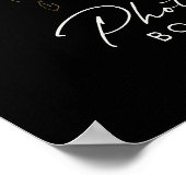 Groen en goud | Zwart Photo Booth-teken Poster (Hoek)
