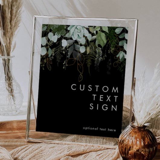 Groen en Goud | Zwarte Kaarten en Geschenken Custo Poster