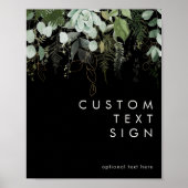 Groen en Goud | Zwarte Kaarten en Geschenken Custo Poster (Voorkant)