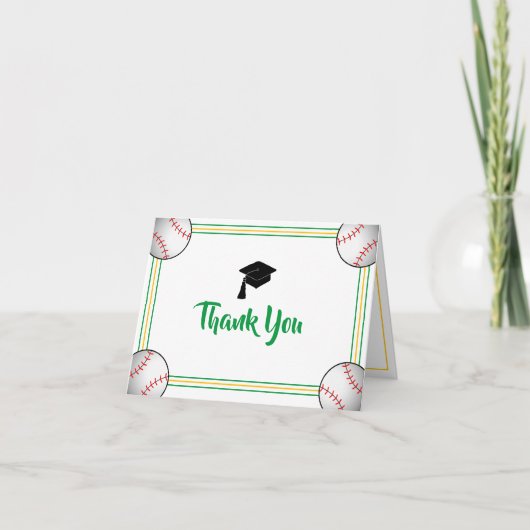 Groen en goudAfstuderen Bedankkaart (Voorkant)