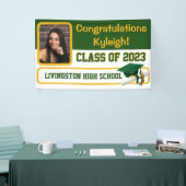 Groen en goudAfstuderen Spandoek (Beurs)