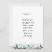 Groen en goudbergen Tafelnummerkaart (Voorkant)