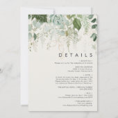 Groen en Goudblad | All In One Bruiloft Kaart (Achterkant)