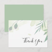 Groen- en Goudblad Bedankkaart (Voorkant / Achterkant)