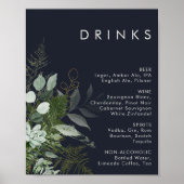 Groen en Goudblad | Navy Trouw Drankmenu Poster (Voorkant)