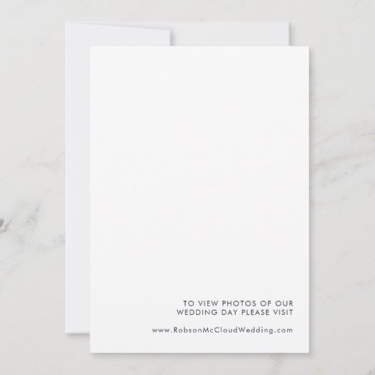 Groen en Goudblad Trouwfoto Aankondiging (Achterkant)