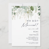 Groen en Goudblad Trouwplannen Aankondiging (Voorkant)