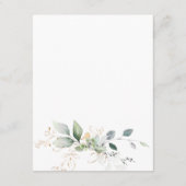 Groen en goudbladeradvies voor bruid-to-be advieskaart (Achterkant)