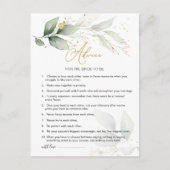 Groen en goudbladeradvies voor bruid-to-be briefkaart (Voorkant)