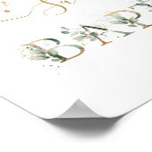 Groen en goudbladertje Welkomstbord Poster (Hoek)