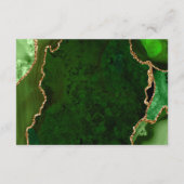 Groen- en gouden Agate Honeymoon Fonds Informatiekaartje (Achterkant)
