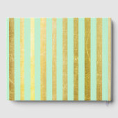 Groen en gouden Baby shower Gastenboek (Achterkant)