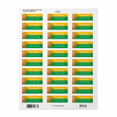 Groen en gouden Basketball Adres Etiket (Full Sheet)