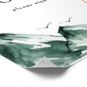 Groen en gouden berg gastboek bord poster (Hoek)