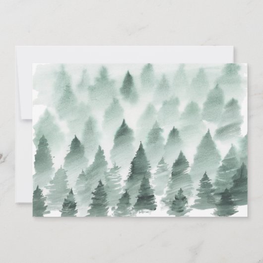 Groen en Gouden Berg Horizontaal Vrijgezellenfeest Kaart (Achterkant)