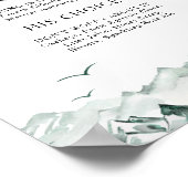 Groen en gouden berg Signature-drankschild Poster (Hoek)