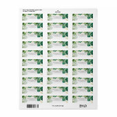 Groen en gouden bladeren Modern Tropical Wedding Etiket (Full Sheet)