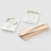 Groen en gouden botanische bruiloft handwaaier (Niet-gemonteerd)