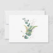 groen en gouden bruiloft RSVP Kaart (Achterkant)