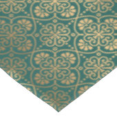 groen - en gouden decopatroon getild tafelkleed (Gekanteld)