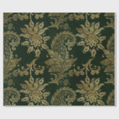  groen en gouden feestdagen cadeaupapier (Vlak)