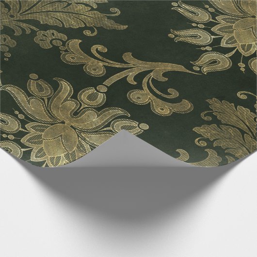  groen en gouden feestdagen cadeaupapier (Hoek)