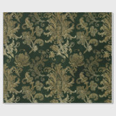  groen en gouden feestdagen cadeaupapier (Vlak)