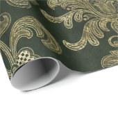  groen en gouden feestdagen cadeaupapier (Rol Hoek)