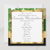 Groen en gouden foto zestien kaart (Achterkant)