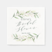 Groen en gouden gebladerte Vrijgezellenfeest Servet (Voorkant)