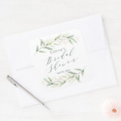 Groen en gouden gebladerte Vrijgezellenfeest Vierkante Sticker (Envelop)