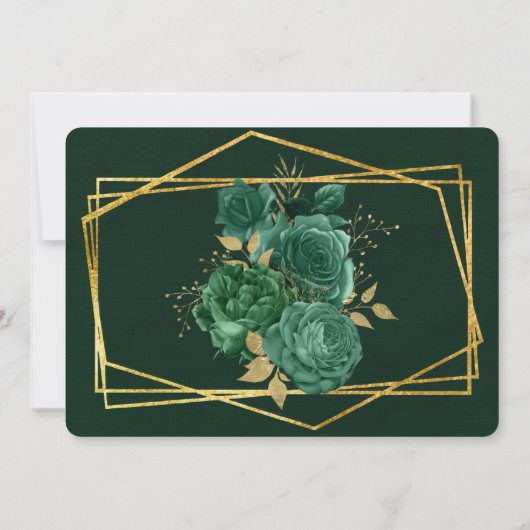 Groen en gouden geometrisch Zul je mijn Bridesmaid Kaart (Achterkant)