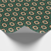 Groen en gouden Kerstmis Cadeaupapier (Hoek)