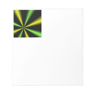 Groen en gouden lichtbalken notitieblok