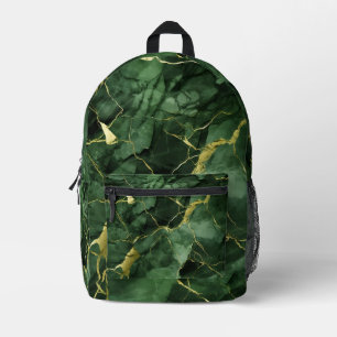 Groen en gouden marmer bedrukte rugzak
