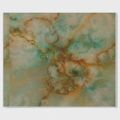 Groen en gouden marmer cadeaupapier (Vlak)