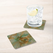 Groen en gouden marmer kartonnen onderzetters (Insitu)