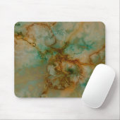 Groen en gouden marmer muismat (Met muis)