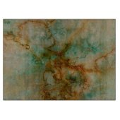 Groen en gouden marmer snijplank (Voorkant)