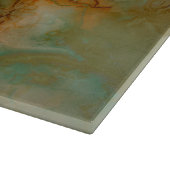 Groen en gouden marmer snijplank (Hoek)