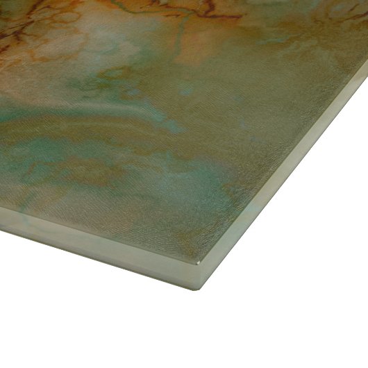 Groen en gouden marmer snijplank (Hoek)
