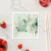 Groen en gouden marmeren waterverf decoratie servet (Insitu)