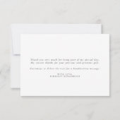 Groen en gouden pompoenen bruidsdouche bedankje bedankkaart (Achterkant)