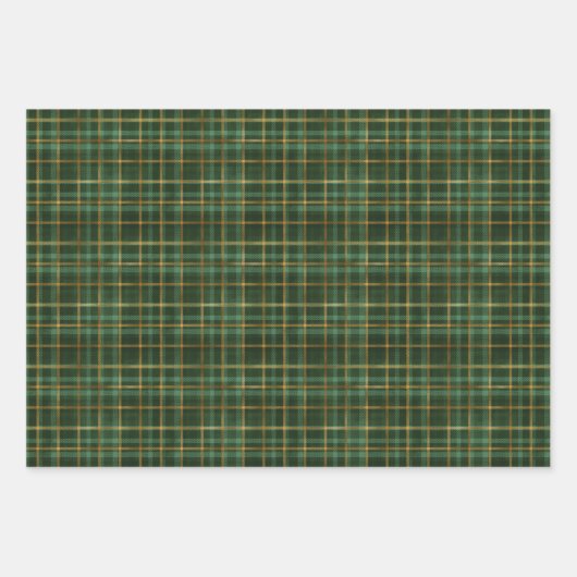 Groen en gouden speldenpapier inpakpapier vel (Voorkant)