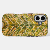 Groen en gouden tie-dye chevronpatroon Case-Mate iPhone case (Achterkant (horizontaal))