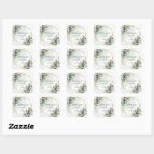 Groen en gouden trouw bedank sticker Boho (Vel)